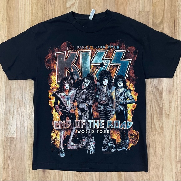 Alstyle Other - KISS Final Tour T-Shirt Band Tee Rock 2019 LG Concert Music End of the Road